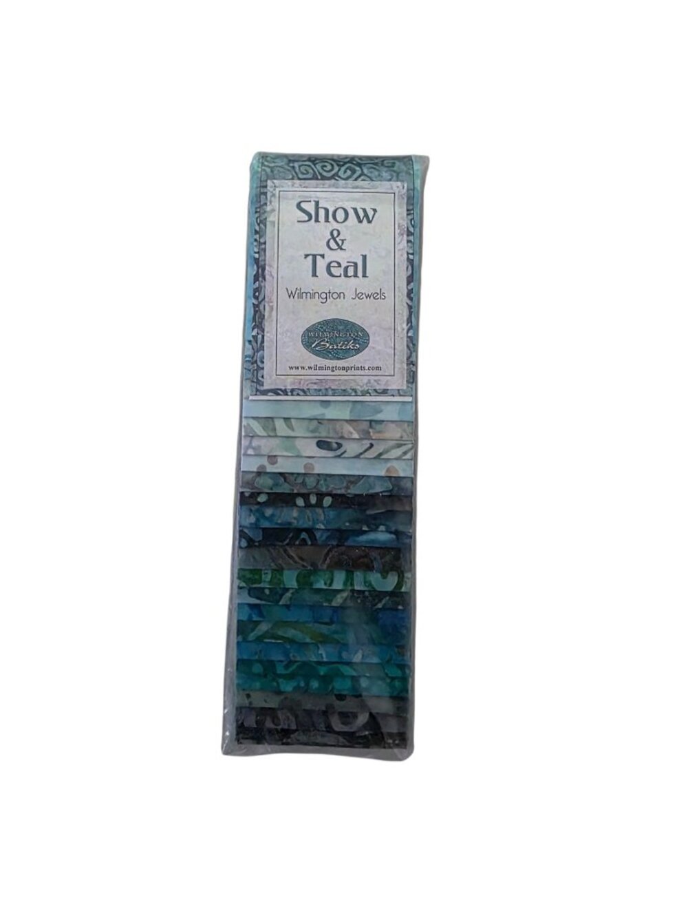 Show & Teal Wilmington Jewels Batiks 24 2 1/2" x 44" Strips Jelly Roll